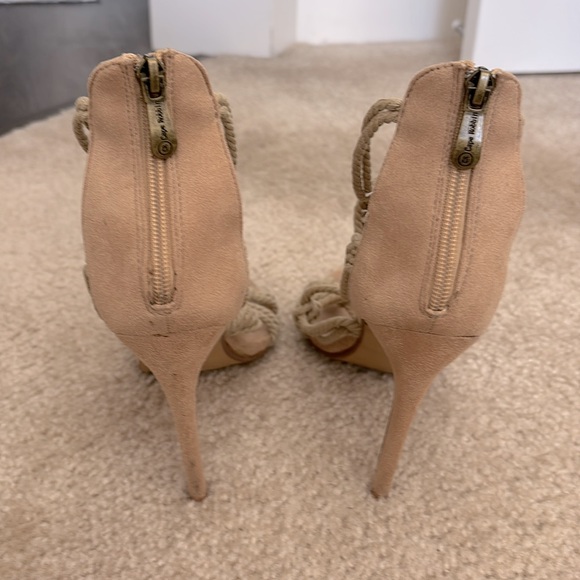 Strappy Nude Heels - Picture 3 of 6